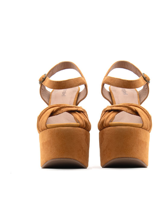 Fabric Sandals Tabac Brown