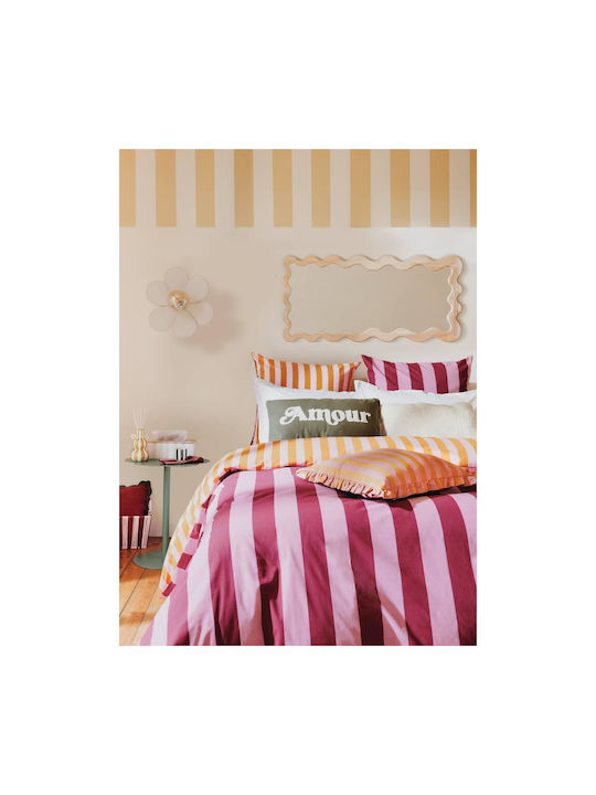 Atmosphera Wall Mirror with Beige Wooden Frame 100x48cm 1pcs