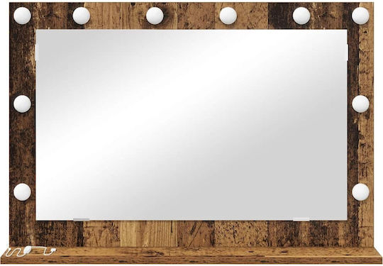 vidaXL vidaXL Schminkspiegel Wand mit Licht Braune
