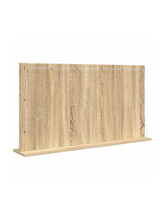 vidaXL Rechteckiger Badezimmerspiegel LED aus MDF 100x55cm Beige