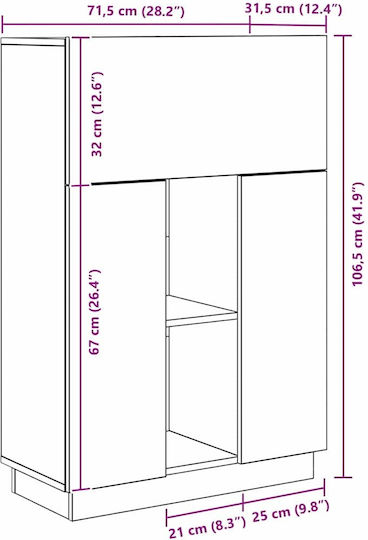 Schreibtisch Holz Sonoma Grey 71.5x31.5x106.5cm