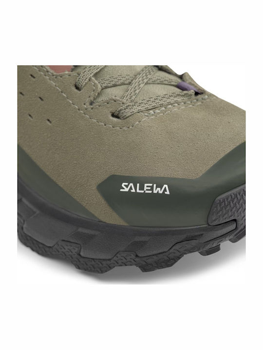 Salewa Pedroc 2 Leather Γυναικεία Ορειβατικά Μποτάκια Αδιάβροχα Πράσινα