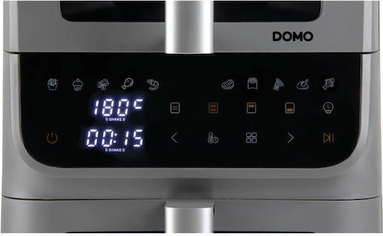 Domo Air Fryer with Double Detachable Bucket 10lt Gray DO550FR