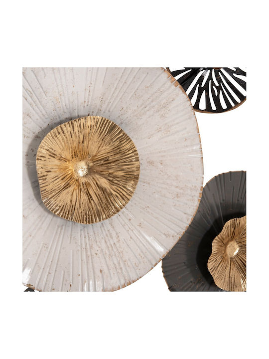 HomeMarkt From Metallic Gray Ecru Gold 88x7x51cm