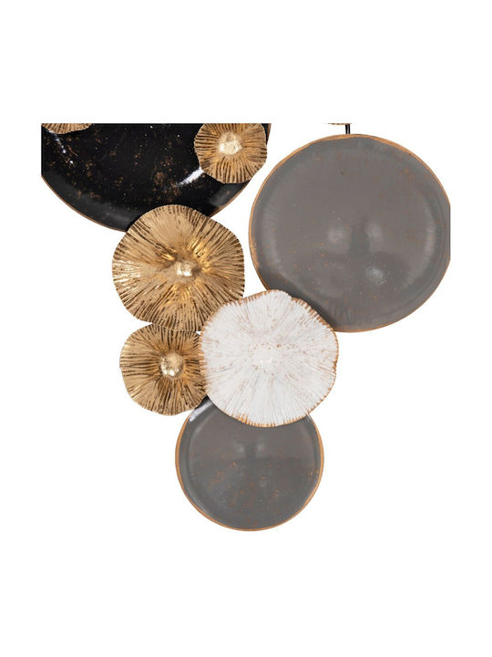 HomeMarkt From Grey Metallic Gold 66x6x38cm