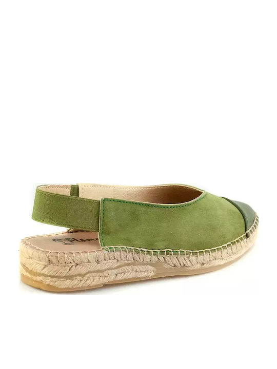 Women's Suede Espadrilles Green