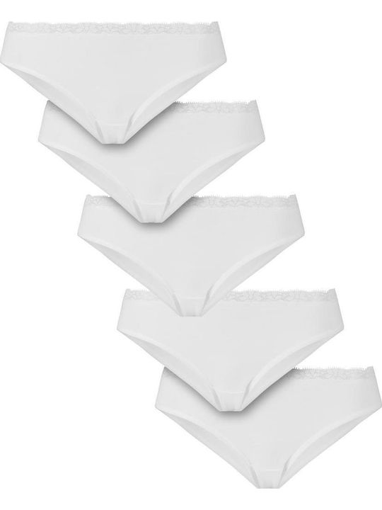 Βαμβακερά Γυναικεία Brazil MultiPack με Δαντέλα White