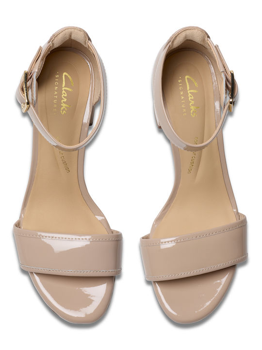 Ezoria Mae Sandals from Patent Leather Beige