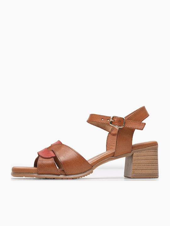 Leder Sandalen Tabac Braun