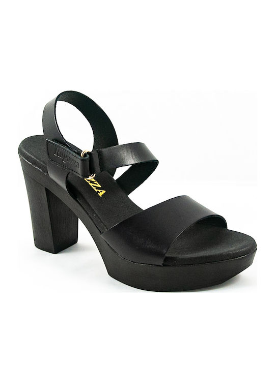 Leder Sandalen Anatomisch Schwarz