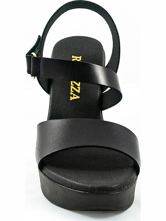 Leder Sandalen Anatomisch Schwarz