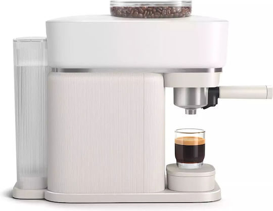 Philips Baristina Automat Espressoare 1500W Presiune 16bar cu Râșniță Albă BAR300/00