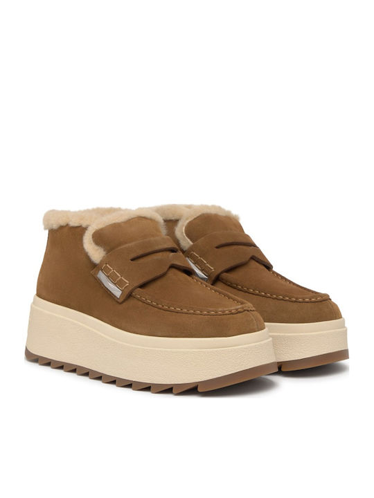 Combo A Suede Women's Ankle Boots Brown