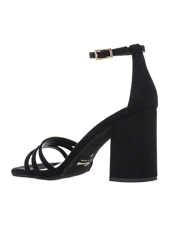 Suede Sandals Black