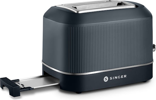 Singer Tiffanys Φρυγανιέρα 2 Θέσεων 850W Blue Grey
