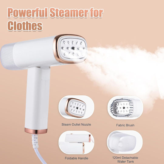 Garment Steamer Hand 1000W with Tank 120ml White