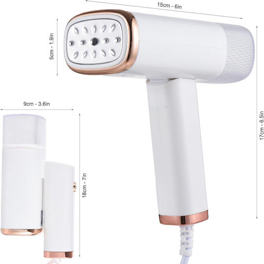 Garment Steamer Hand 1000W with Tank 120ml White