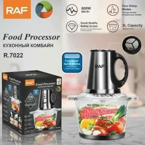 Raf Mini tocător Multi 800W cu recipient 3lt Negru