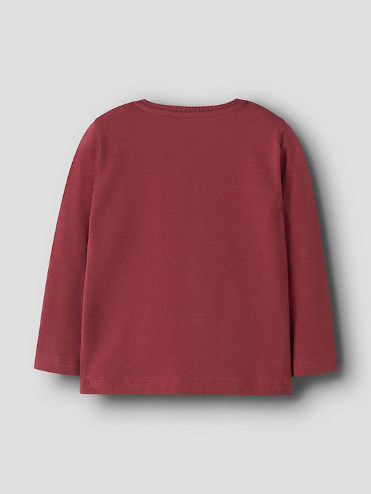 Kids Long-sleeved Burgundy Top