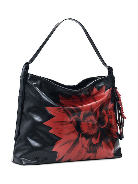 Flowerina Buxton Damen Schultertasche Schwarz