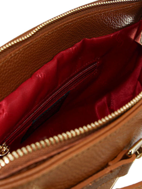 Leather Women's Bag Shoulder Tabac Brown