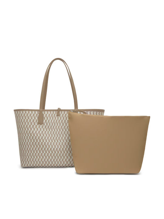 Capazo Leder Damentasche Schultertasche Beige