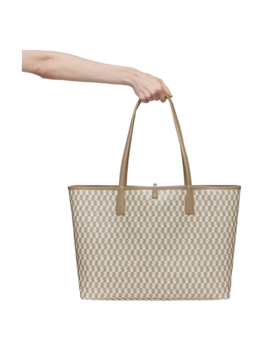Capazo Leder Damentasche Schultertasche Beige