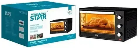 Winning Star Ηλεκτρικό Φουρνάκι 38lt Χωρίς Εστίες Μαύρο