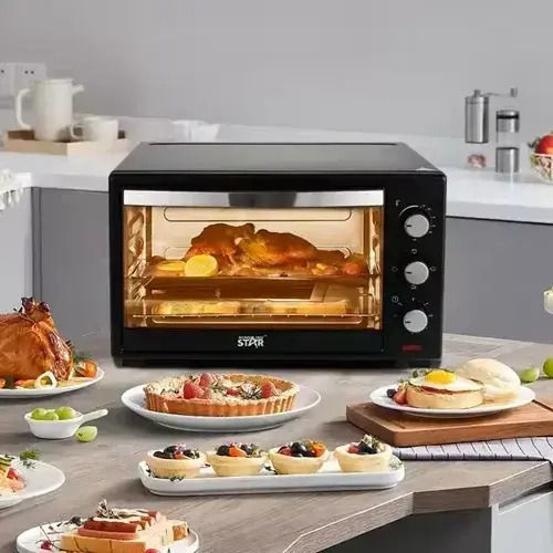 Winning Star Ηλεκτρικό Φουρνάκι 38lt Χωρίς Εστίες Μαύρο
