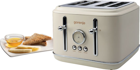 Gorenje T2300clin Toaster 4 Slots 1150W Beige