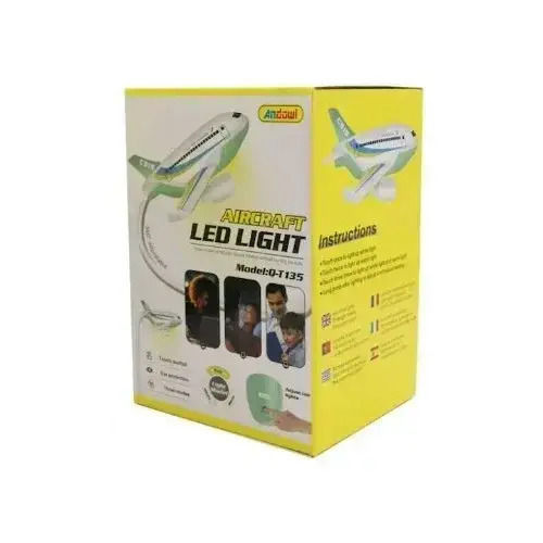Andowl Led Παιδικό Φωτιστικό Γραφείου Αφής Αεροσκάφος Μπεζ