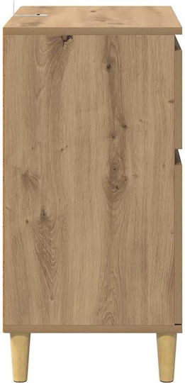 Sideboard Wooden with Drawers Oak 60x35x70cm