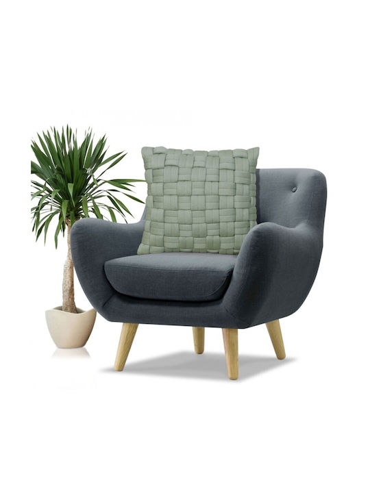 Liolios Home Sofa Cushion Clusp 100% Cotton Mint 40x60cm