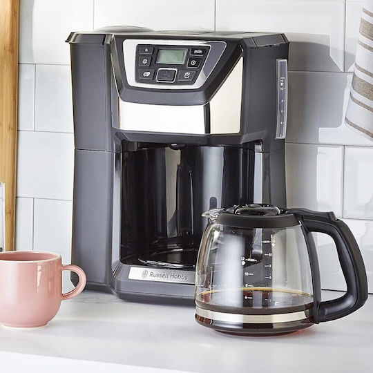 Russell Hobbs Grind & Brew Προγραμματιζόμενη Καφετιέρα Φίλτρου 1025W