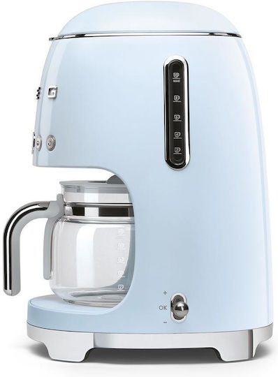 Smeg Προγραμματιζόμενη Καφετιέρα Φίλτρου 1050W Pastel Blue