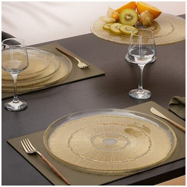 Atmosphera Celeste Πιάτο Ρηχό Γυάλινο