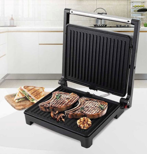 Maestro MR718 Tabletop Electric Grill Grill and Smooth Plate 1500W with Lid 35cmx25cmcm