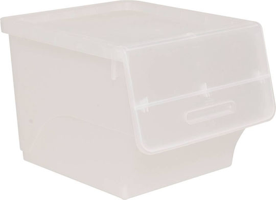 5Five Decorative Basket Plastic with Handles White 38x45.5x31cm