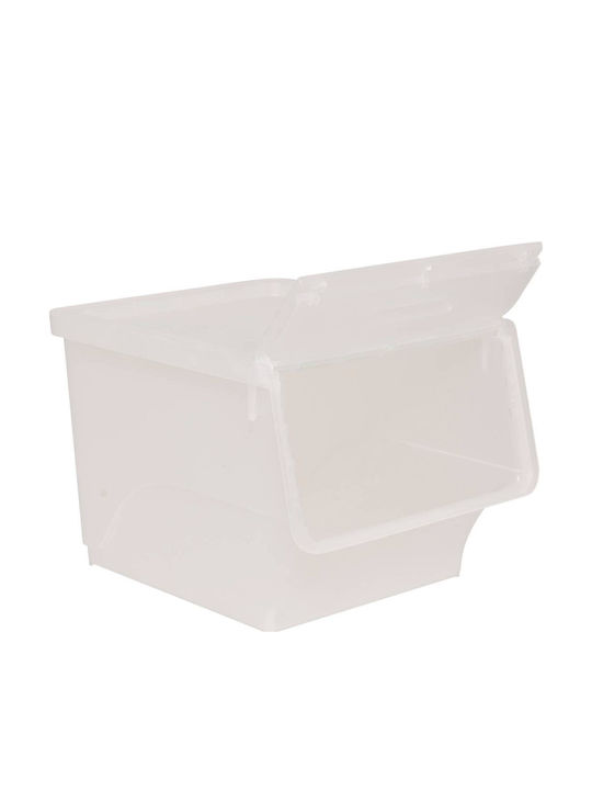 5Five Decorative Basket Plastic with Handles White 38x45.5x31cm