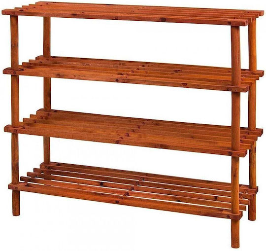 Ξύλινη με 4 Ράφια Καφέ 63x26x37cm SDS-5074 Ξύλινη με 4 Ράφια Καφέ 63x26x37cm SDS-5074
