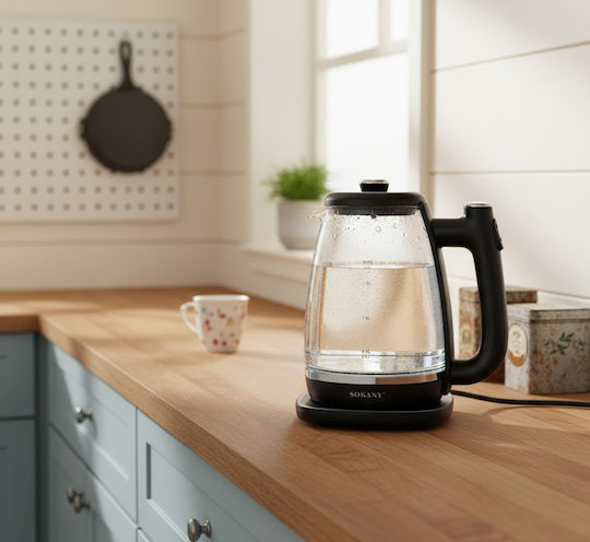 Sokany Βραστήρας 1.8lt 1800W Μαύρος