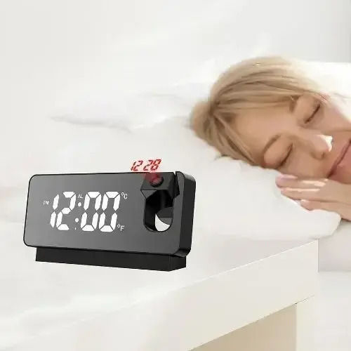 ForHome Tischuhr Digital LED mit Wecker Mehrfarbig GB-23406