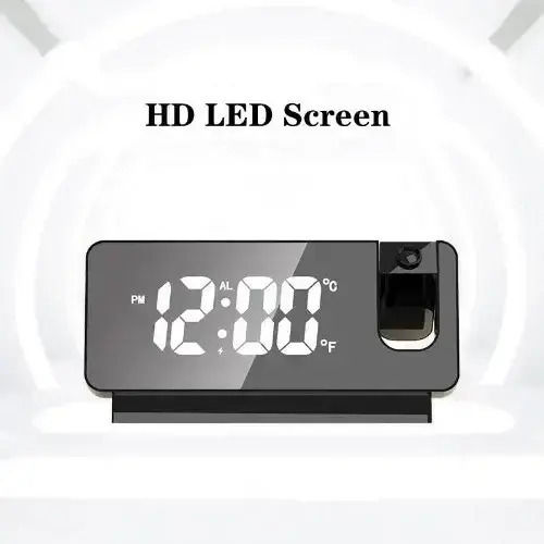 ForHome Tischuhr Digital LED mit Wecker Mehrfarbig GB-23406