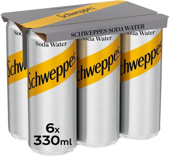 Schweppes Soda mit Kohlensäure in Kiste 6x330ml