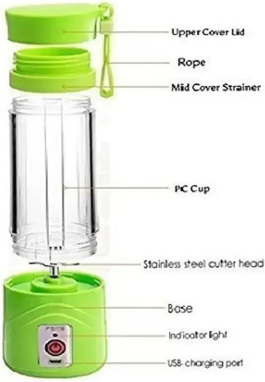 YE-02 Blender with Plastic Jug 380 ml Green