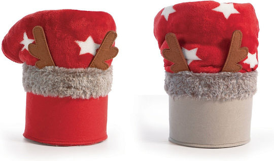 Christmas Set Basket Blanket Sofa Nef-nef Homeware Starlight Red 110x140