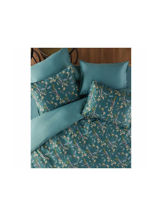Kentia Gianna Σετ Μαξιλαροθήκες Oxford Green 50x70εκ.