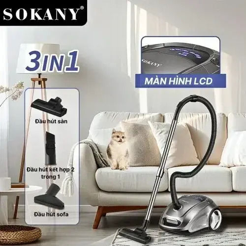 Sokany SK-13041 Vacuum Cleaner 3600W Bagged 1.5lt Black