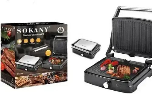 Sokany Τοστιέρα για 4 Τοστ 2000W Inox