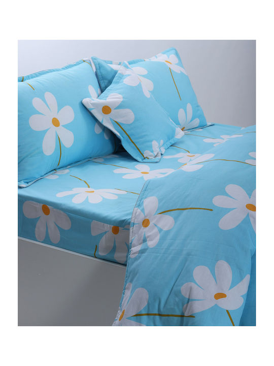 Silk Fashion Duvet Cover Set Cotton Double with 2 Pillowcases & 1 Sheet 215x240 Joy 6